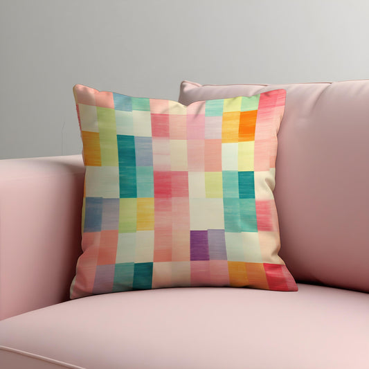 Pastel Rainbow Cushion Cover, Watercolor Throw Pillow Case