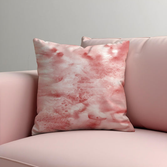 Blush Pink Cushion Cover, Soft Watercolor Marble Texture Pillow Case