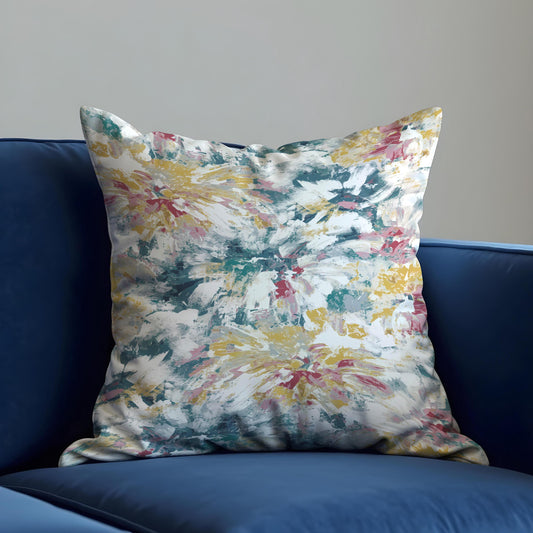 Abstract Floral Cushion Cover, Artistic Pillow Case