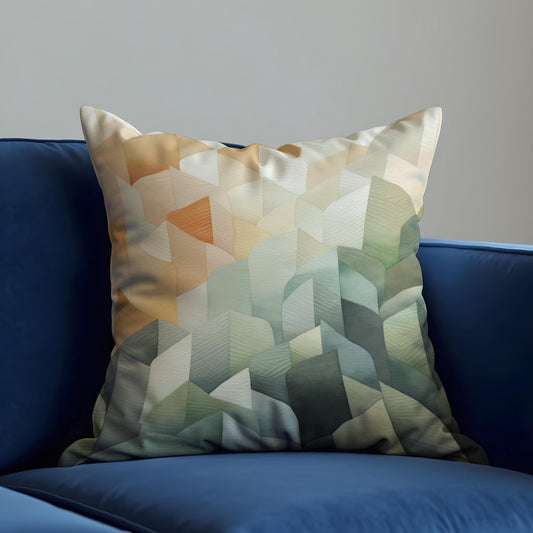 Pastel Triangle Throw Pillow Cover, Geometric Cushion Case