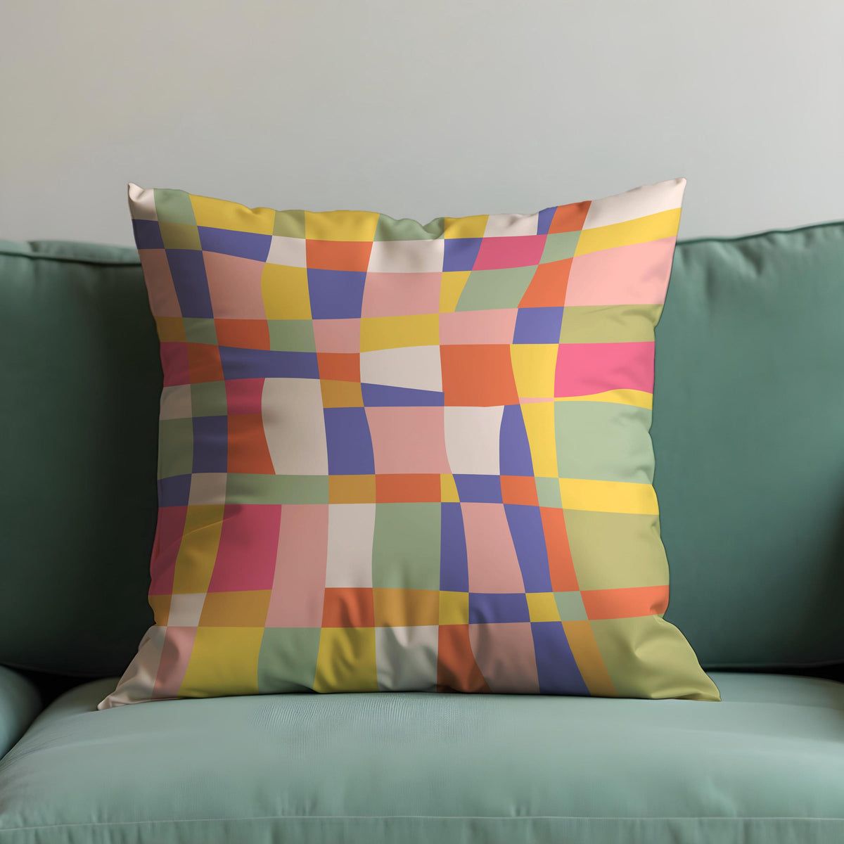 Colorful Patchwork Throw Pillow Cover, Cushion Case