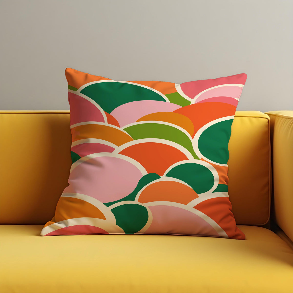 Abstract Arch Cushion Cover, Mid Century Pillow Case