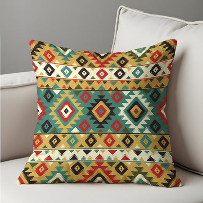 Boho Southwestern Throw Pillow Cover, Geometric Cushion
