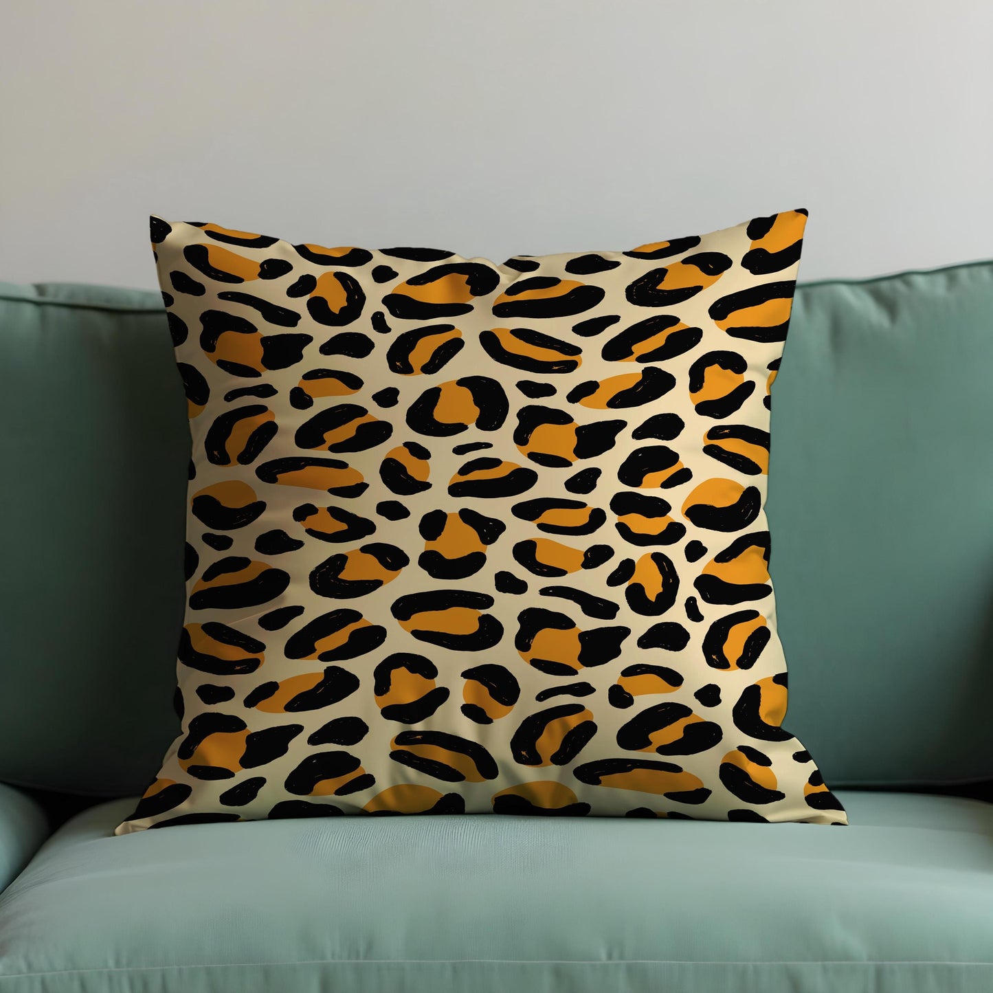 Wild Jungle Cushion Cover, Bold Leopard Safari Throw Pillow Cover