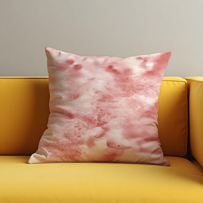 Blush Pink Cushion Cover, Soft Watercolor Marble Texture Pillow Case