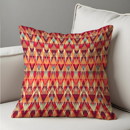 Boho Tribal Chevron Cushion Cover, Vibrant Geometric Pillow Case
