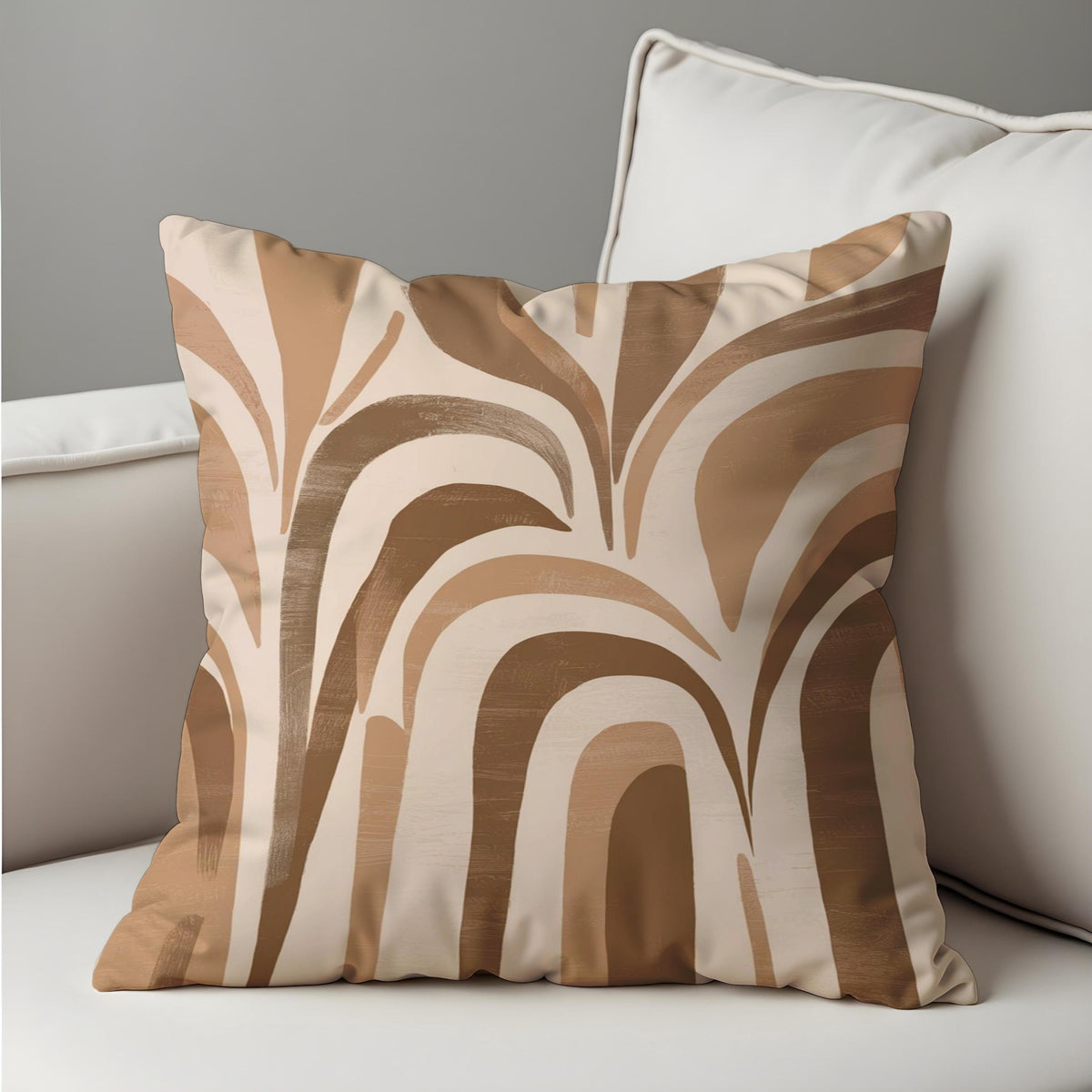 Neutral Arch Cushion Cover, Beige Throw Pillow Case