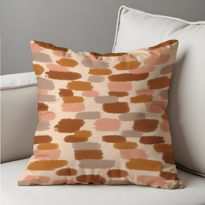 Earth Tone Brushstroke Cushion Cover, Modern Abstract Pillow Cover