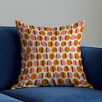 Abstract Dot Cushion Cover,Paint Brush Circle Pattern Pillow Case