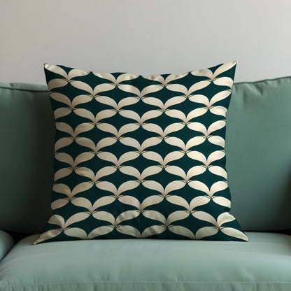 Traditional Art Deco Cushion Cover, Scallop Pattern Pillow Cover