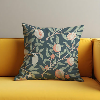 Classic Fruit Tree Cushion Cover, Botanical Pomegranate Pillow Cover