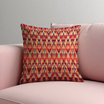 Boho Tribal Chevron Cushion Cover, Vibrant Geometric Pillow Case