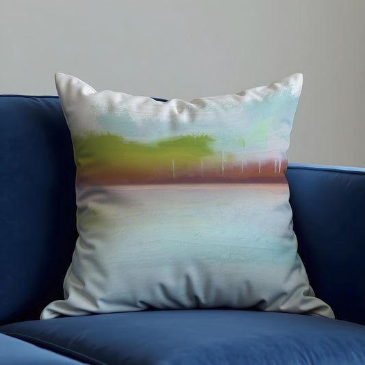 Watercolor Landscape Cushion Cover, Nature Pillow Case