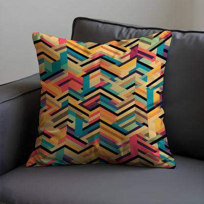 Multicolor Chevron Cushion Cover, Throw Pillow Case