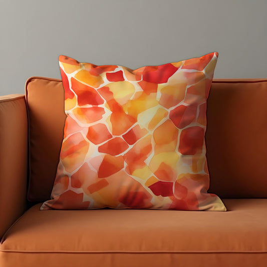 Abstract Mosaic Cushion Cover, Watercolor Pillow Case