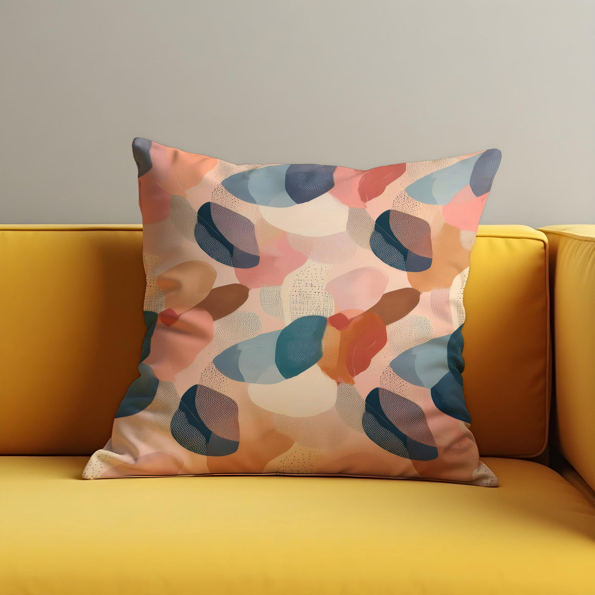Soft Pastel Abstract Throw Pillow Cover, Modern Cushion Case