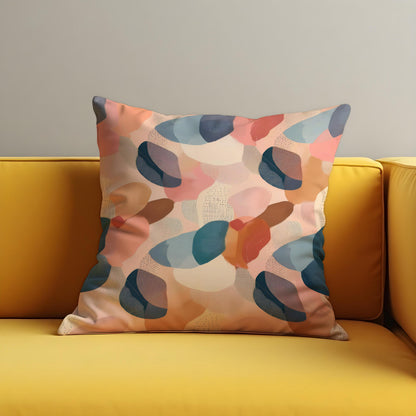 Soft Pastel Abstract Throw Pillow Cover, Modern Cushion Case