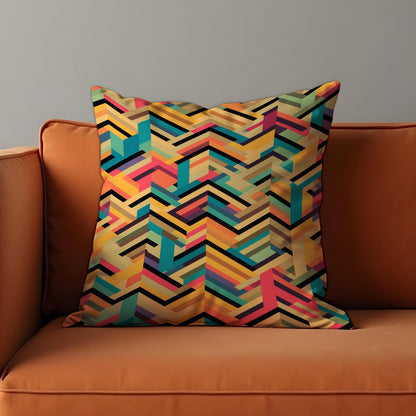 Multicolor Chevron Cushion Cover, Throw Pillow Case