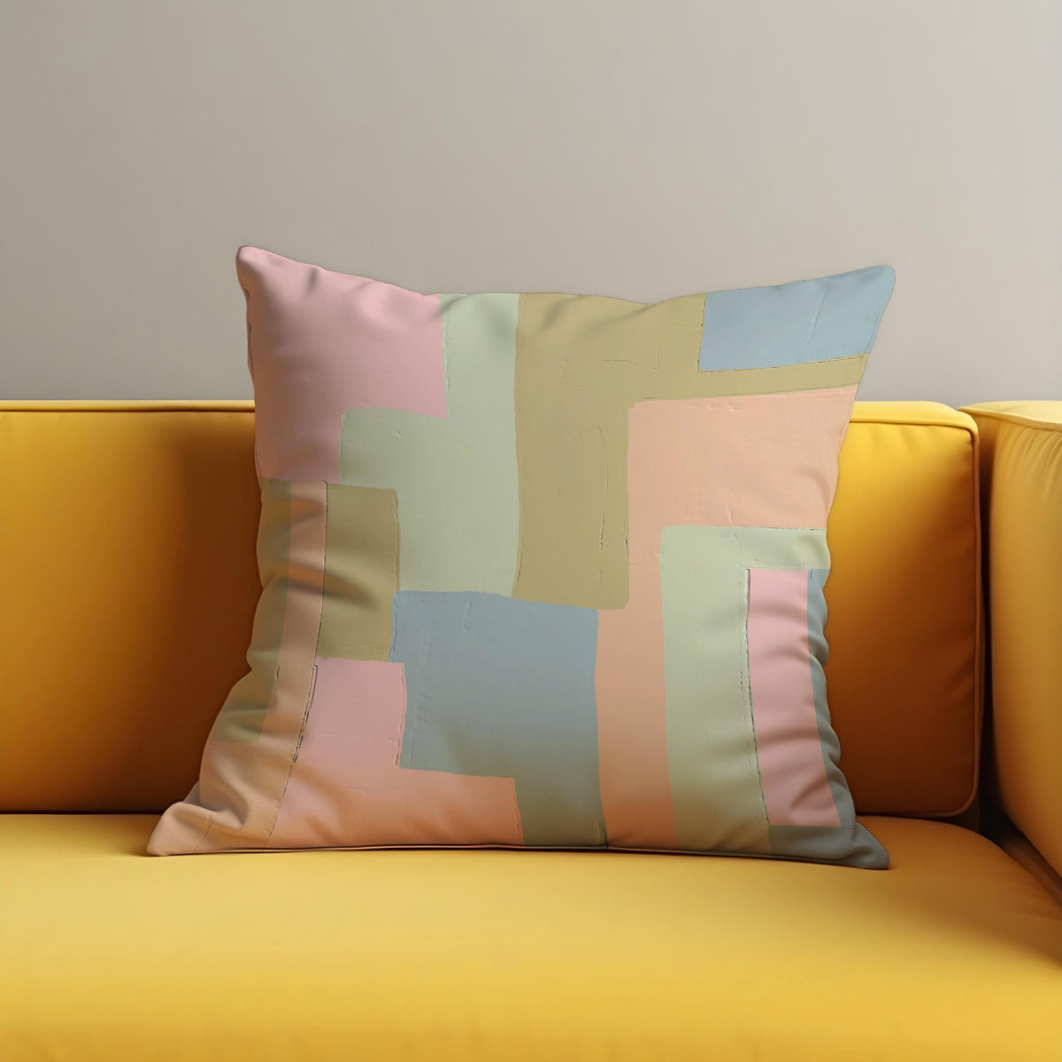 Pastel Geometric Cushion Cover, Scandinavian Pillow Case