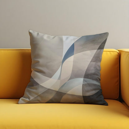 Neutral Wave Cushion Cover, Minimal Throw Pillow Case
