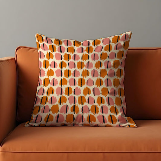 Abstract Dot Cushion Cover,Paint Brush Circle Pattern Pillow Case