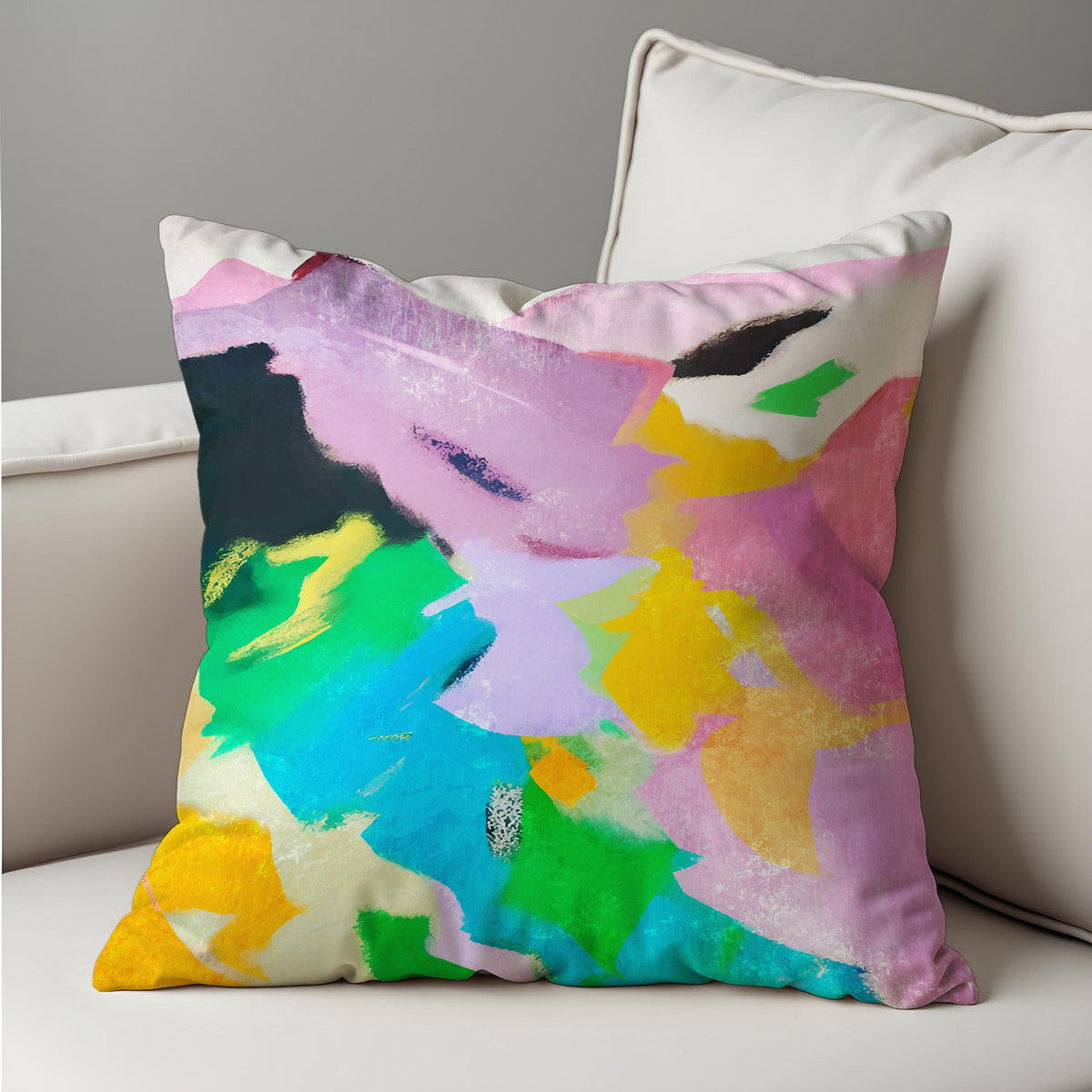 Colour Splash Cushion Cover, Rainbow Throw Pillow Case