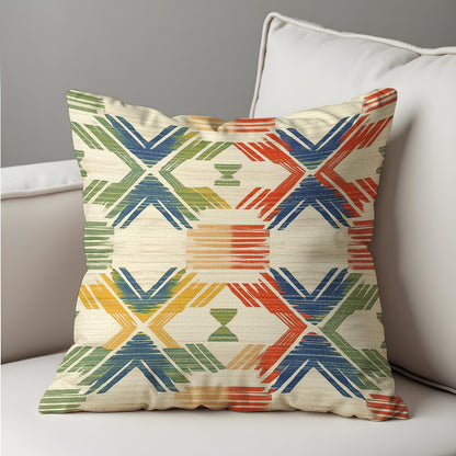 Boho Tribal Geometric Cushion Cover, Southwestern Pattern Pillow Cover