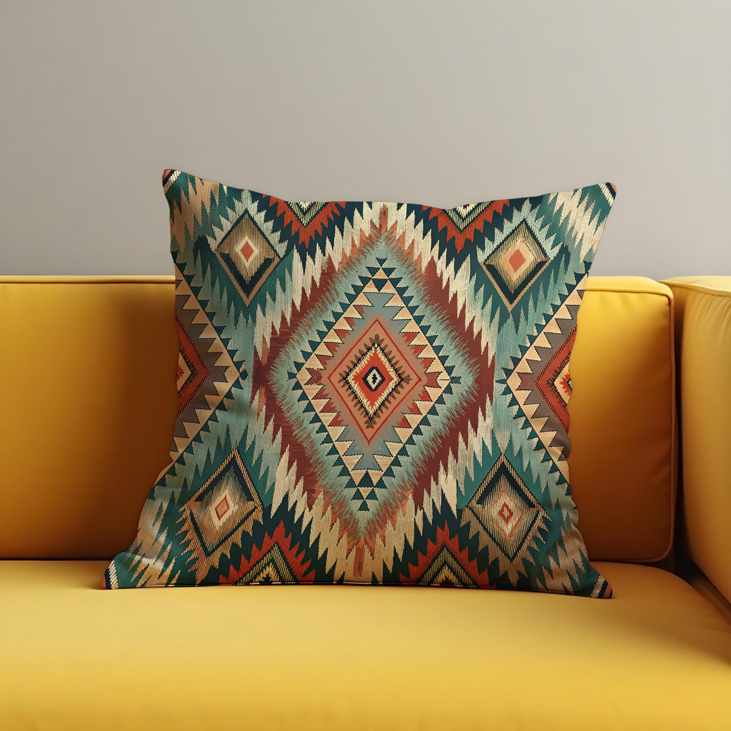 Southwestern Cushion Cover, Bold Aztec Geometric Pattern Pillow Case
