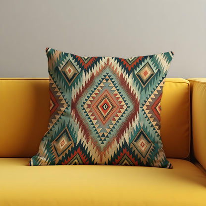 Southwestern Cushion Cover, Bold Aztec Geometric Pattern Pillow Case