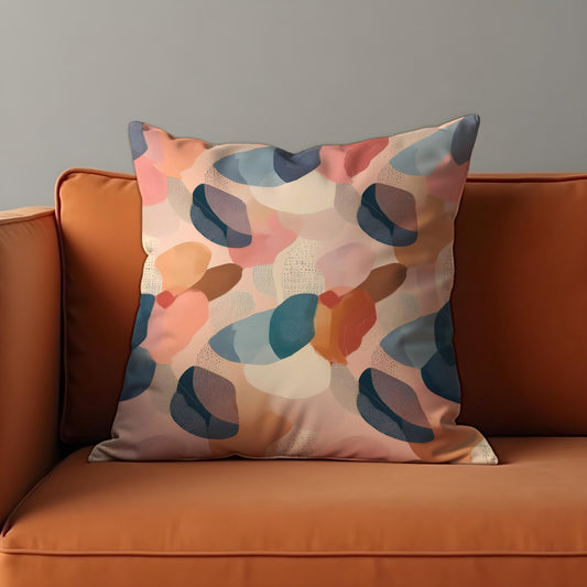 Soft Pastel Abstract Throw Pillow Cover, Modern Cushion Case