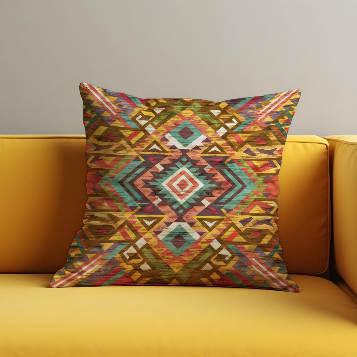 Southwestern Tribal Pillow Cover, Colorful Cushion Case