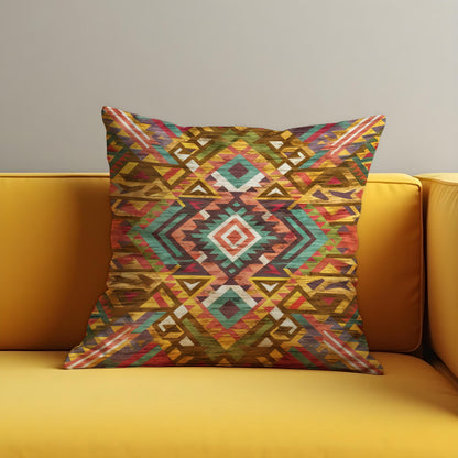 Southwestern Tribal Pillow Cover, Colorful Cushion Case