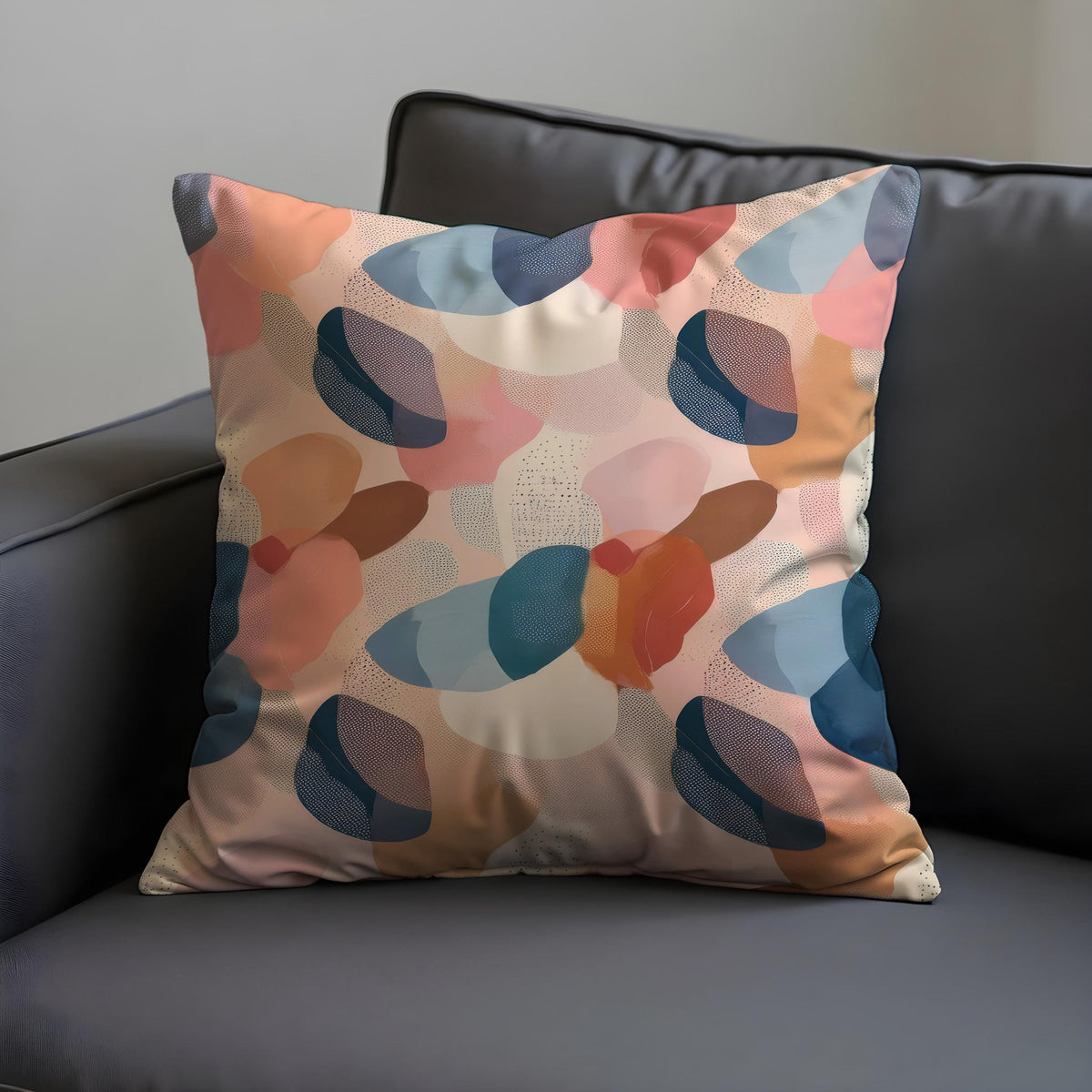 Soft Pastel Abstract Throw Pillow Cover, Modern Cushion Case