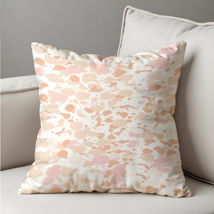 Blush Pink Splatter Pillow Cover, Abstract Cushion Case