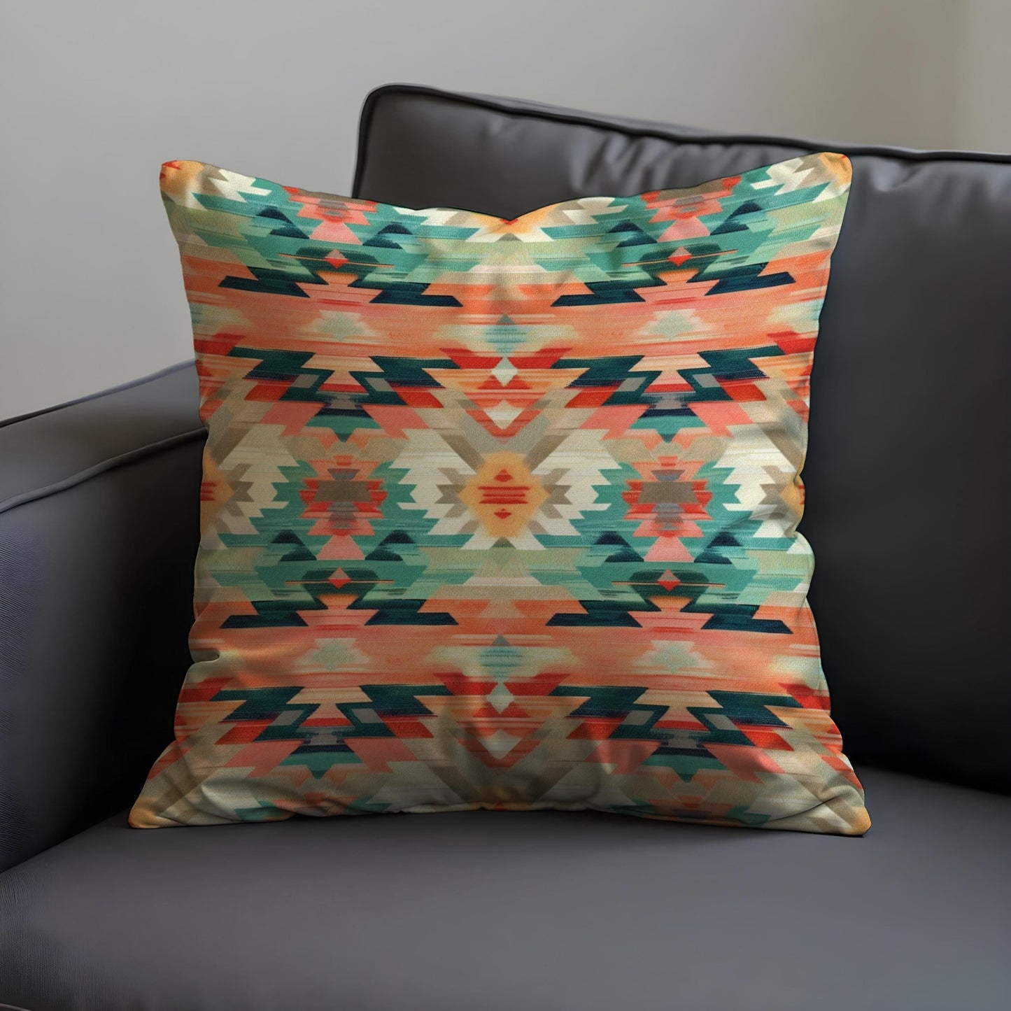Colorful Southwestern Cushion Cover, Aztec Tribal Pattern Pillow Case
