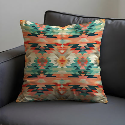 Colorful Southwestern Cushion Cover, Aztec Tribal Pattern Pillow Case