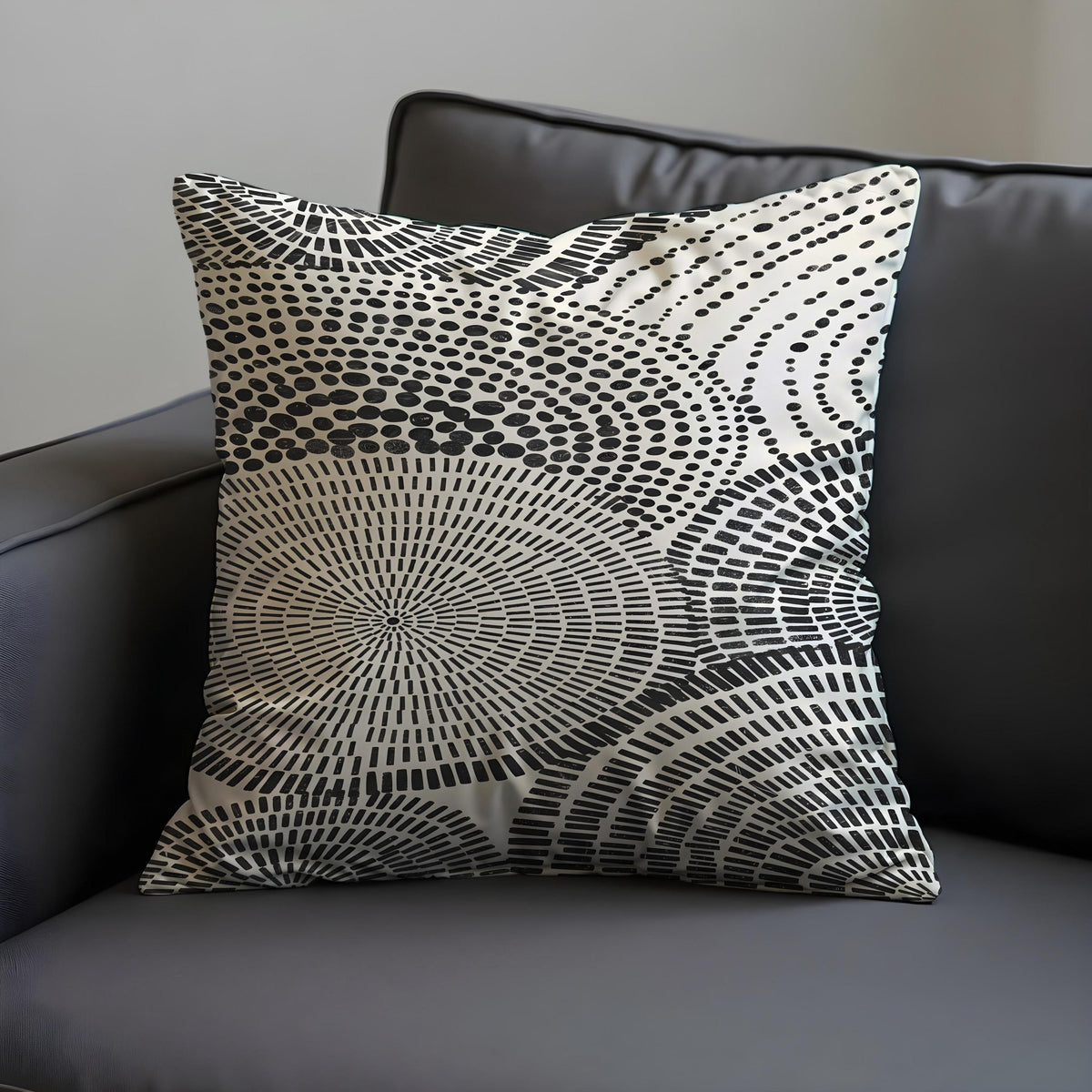 Black and White Cushion Cover, Geometric Pillow Case