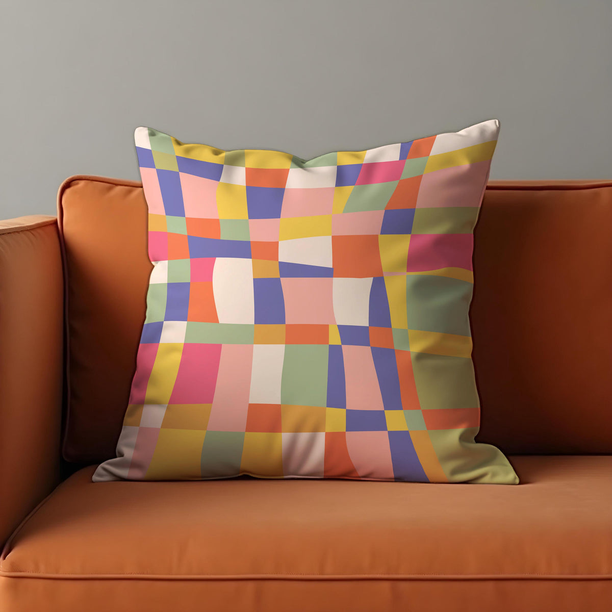 Colorful Patchwork Throw Pillow Cover, Cushion Case