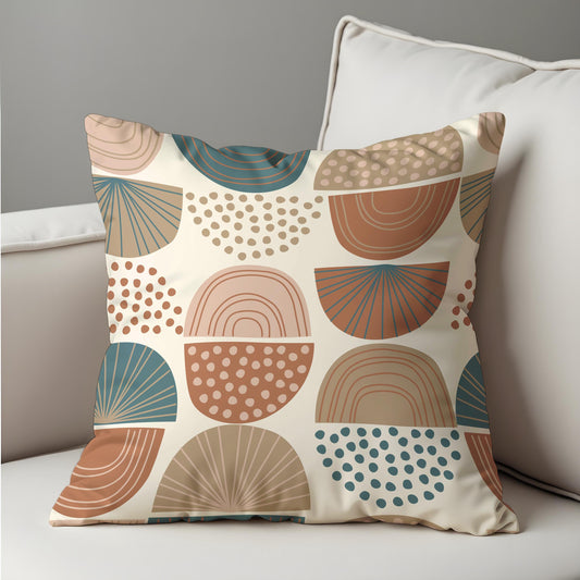 Modern Boho Geometric Cushion Cover, Minimalist Dot Pillow Cover