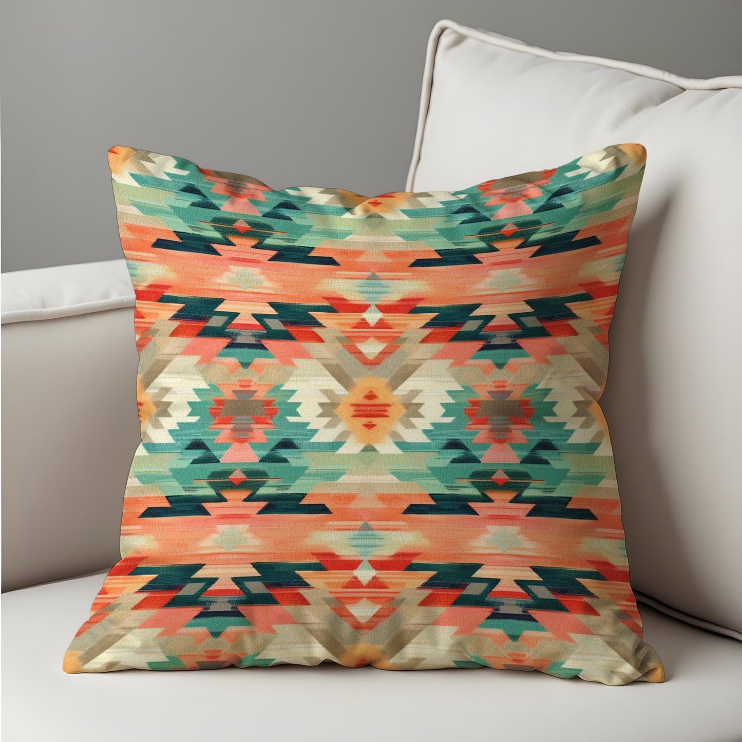 Colorful Southwestern Cushion Cover, Aztec Tribal Pattern Pillow Case