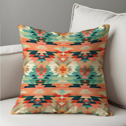 Colorful Southwestern Cushion Cover, Aztec Tribal Pattern Pillow Case