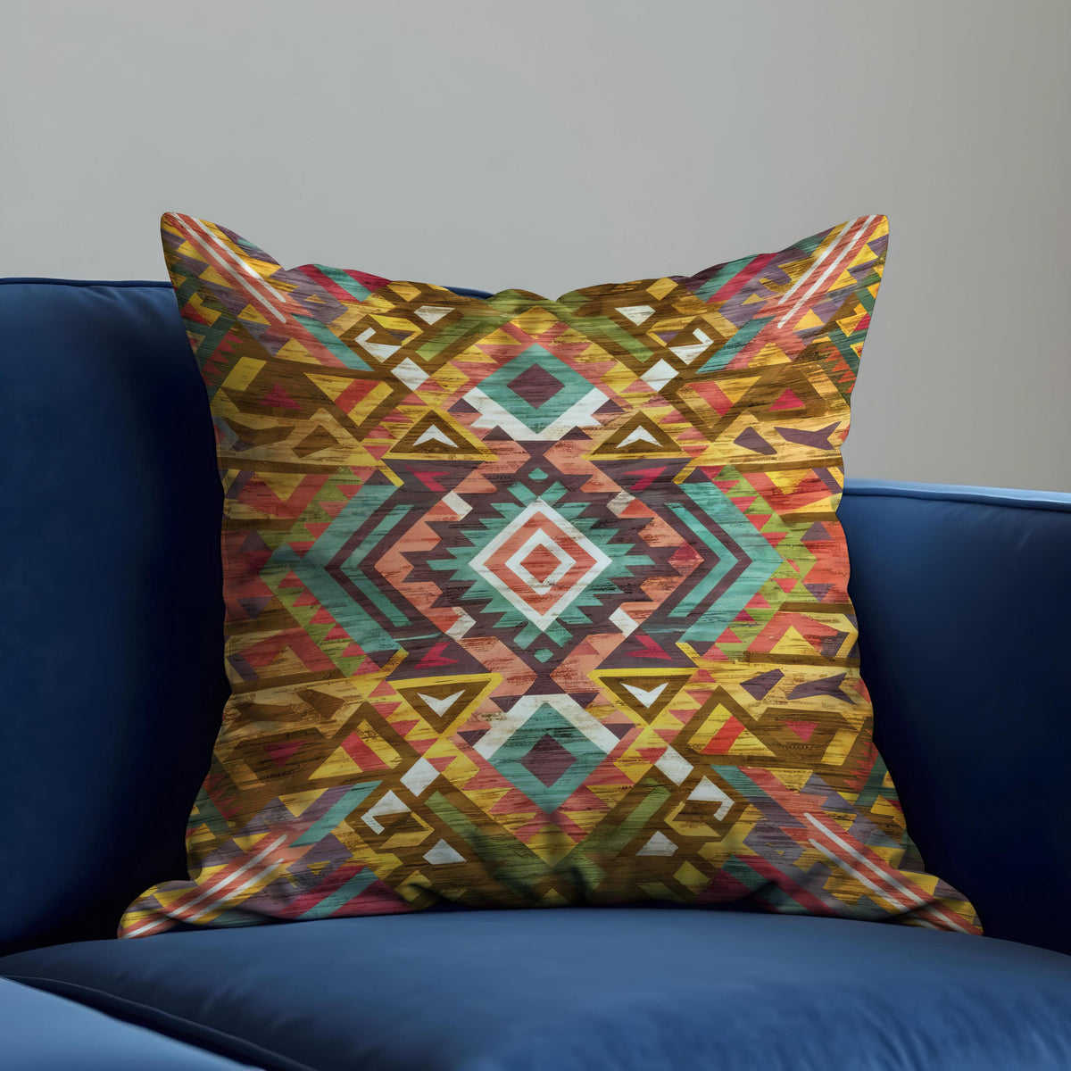 Southwestern Tribal Pillow Cover, Colorful Cushion Case