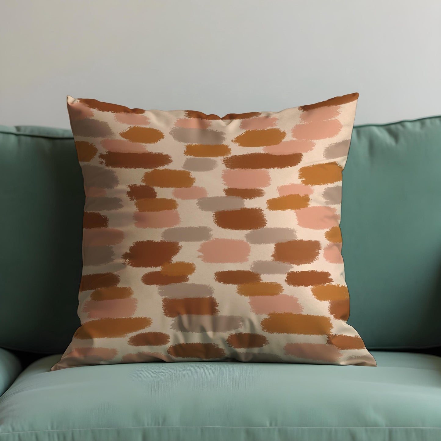 Earth Tone Brushstroke Cushion Cover, Modern Abstract Pillow Cover