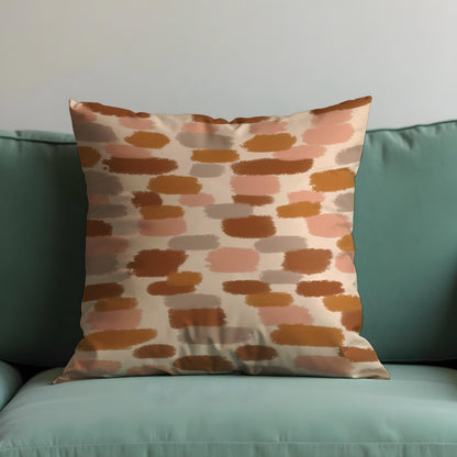 Earth Tone Brushstroke Cushion Cover, Modern Abstract Pillow Cover