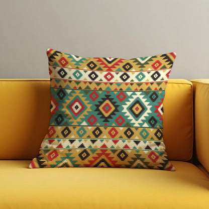 Boho Southwestern Throw Pillow Cover, Geometric Cushion