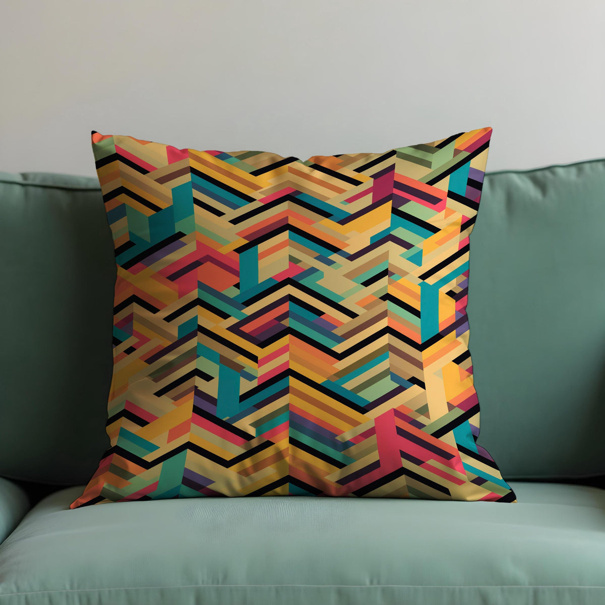 Multicolor Chevron Cushion Cover, Throw Pillow Case
