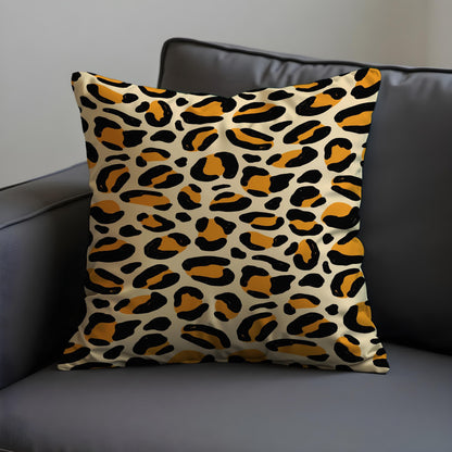 Wild Jungle Cushion Cover, Bold Leopard Safari Throw Pillow Cover