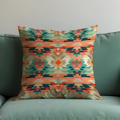 Colorful Southwestern Cushion Cover, Aztec Tribal Pattern Pillow Case
