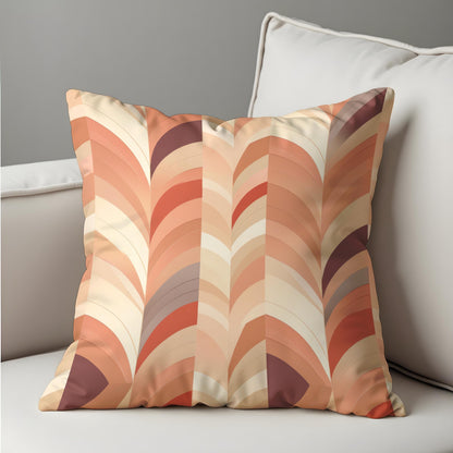 Retro Chevron Throw Pillow Cover, Boho Geometric Cushion Cover