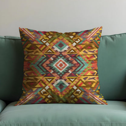 Southwestern Tribal Pillow Cover, Colorful Cushion Case